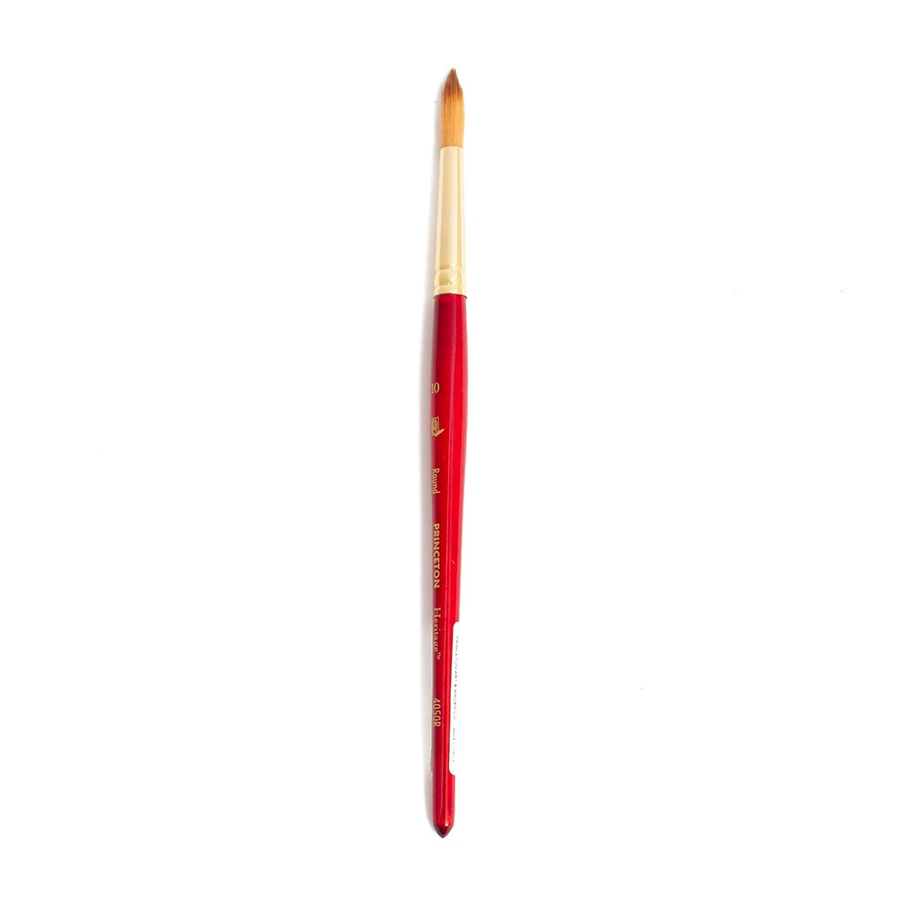 Princeton, Brushes, Art & School, Heritage, Synthetic Sable, Watercolor, 105316, Round, 10